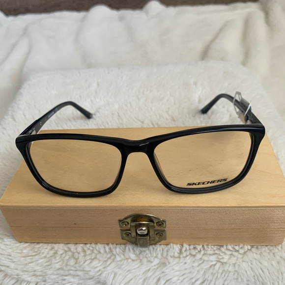 Skechers Shiny Black Plastic Full Rim Eyeglasses Frames SE3231 New - Picture 1 of 12